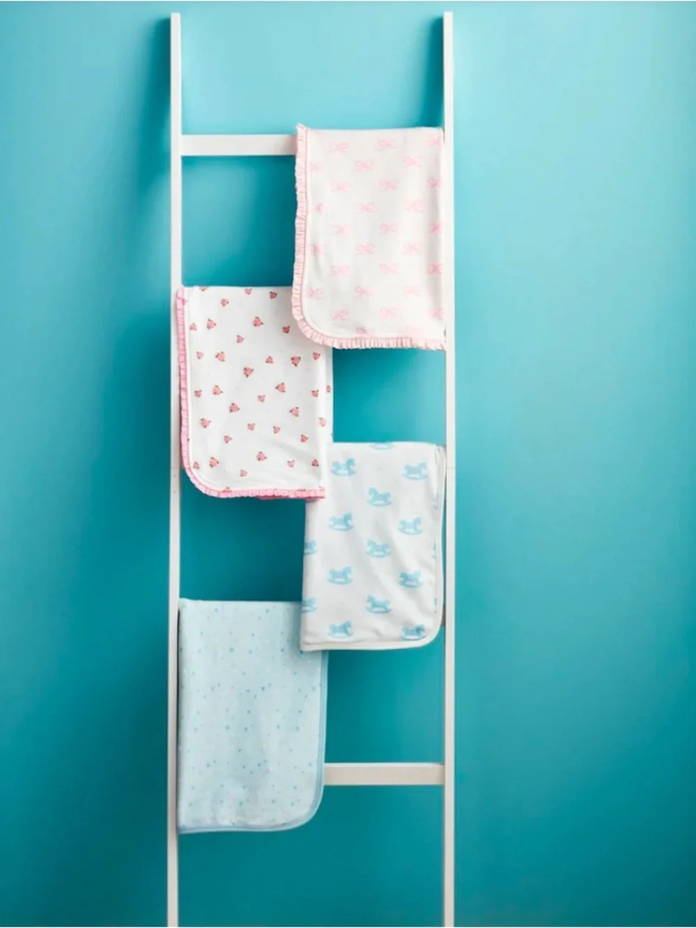Mud Pie Cotton Baby Arrival Blanket Receiving Blanket Blue Stars